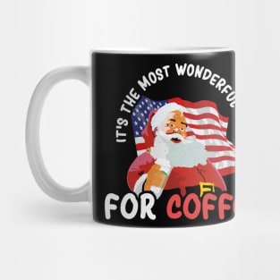 It's The Most Wonderful Time for a Coffee - Christmas Coffee Lovers America Mug